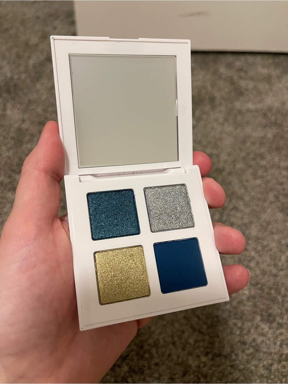 Makeup By Mario Quad Eyeshadow - Teal, Silver, Gold, Navy
